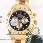 MR Factory Rolex Daytona 7750 Automatic 40MM  Watch - 116500LN ALL Gold Case  Black Dial